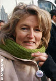 Photo Agnès Anne : Isabelle THIS SAINT-JEAN,  économiste, lors de la manifestation du 10 février 2009 contre les réformes Sarkozy Pecresse 